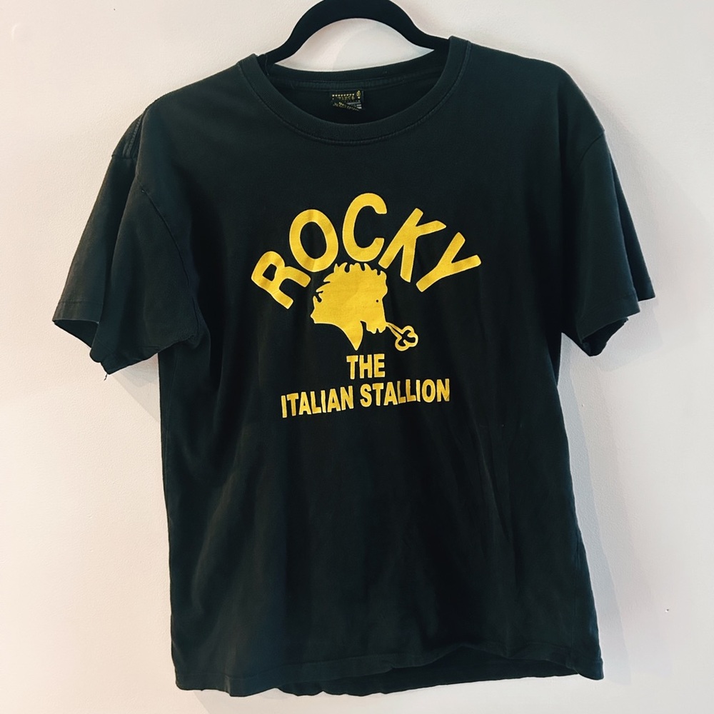 Rocky "The Italian Stallion" Graphic Tee - Black & Yellow